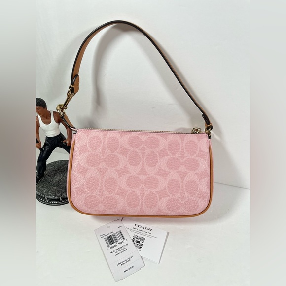 Coach Nolita 19 In Signature Canvas Gold/Powder Pink CDW31 NWT - Picture 2 of 4